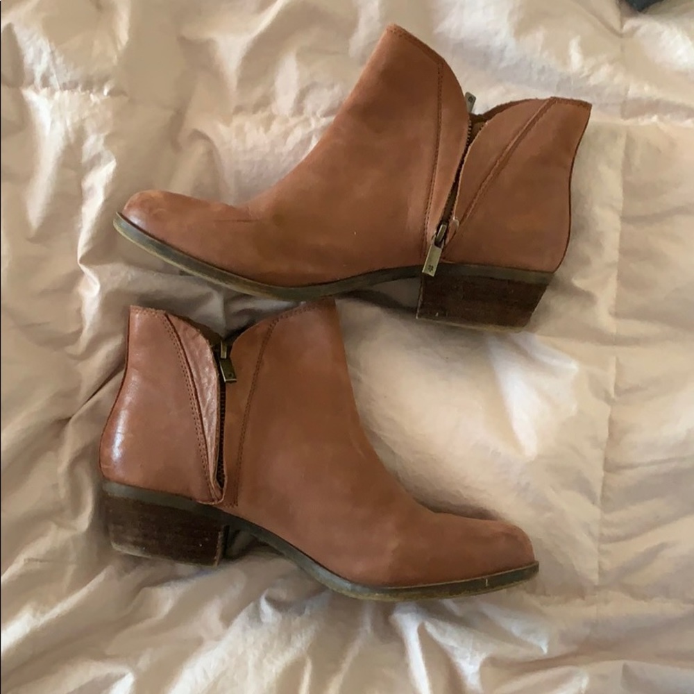 Lucky Brand Brown Booties. Used.